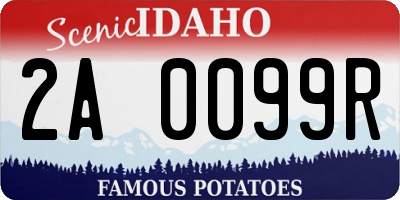 ID license plate 2A0099R