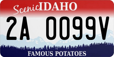 ID license plate 2A0099V
