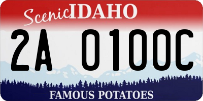 ID license plate 2A0100C