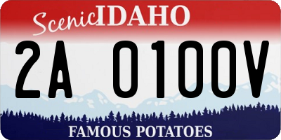 ID license plate 2A0100V