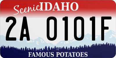 ID license plate 2A0101F
