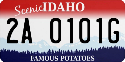 ID license plate 2A0101G