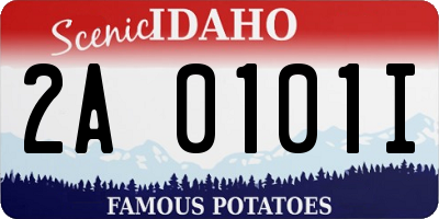 ID license plate 2A0101I