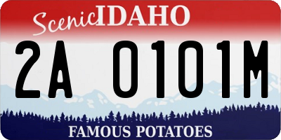 ID license plate 2A0101M