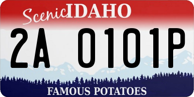 ID license plate 2A0101P