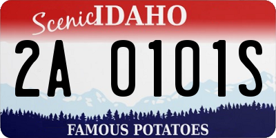 ID license plate 2A0101S