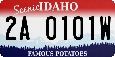 ID license plate 2A0101W