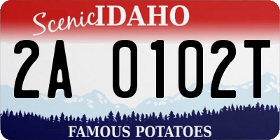 ID license plate 2A0102T