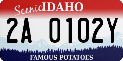 ID license plate 2A0102Y