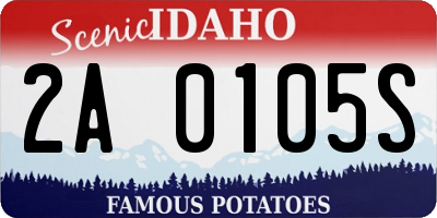 ID license plate 2A0105S