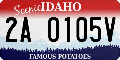 ID license plate 2A0105V