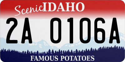ID license plate 2A0106A