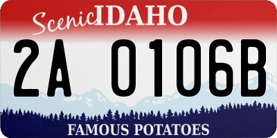 ID license plate 2A0106B