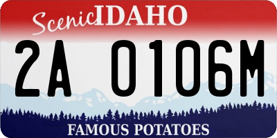 ID license plate 2A0106M