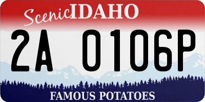 ID license plate 2A0106P