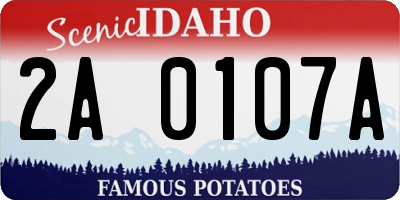 ID license plate 2A0107A