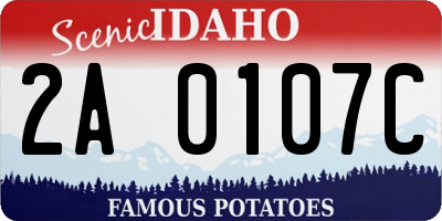 ID license plate 2A0107C