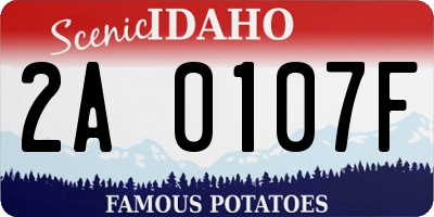 ID license plate 2A0107F