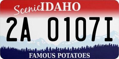 ID license plate 2A0107I