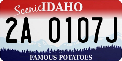 ID license plate 2A0107J