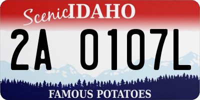 ID license plate 2A0107L