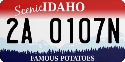 ID license plate 2A0107N