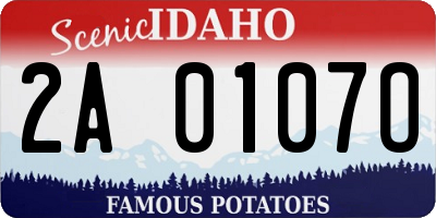ID license plate 2A0107O