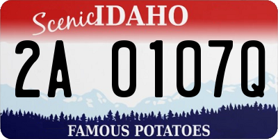 ID license plate 2A0107Q