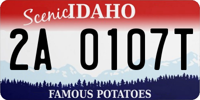 ID license plate 2A0107T