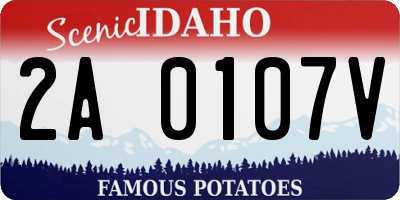 ID license plate 2A0107V