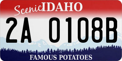 ID license plate 2A0108B