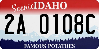 ID license plate 2A0108C