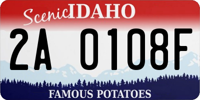 ID license plate 2A0108F