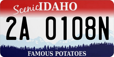 ID license plate 2A0108N