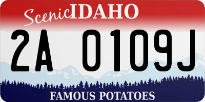 ID license plate 2A0109J
