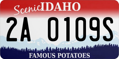 ID license plate 2A0109S