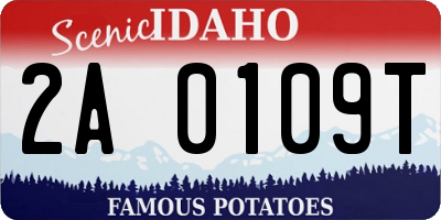 ID license plate 2A0109T