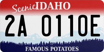 ID license plate 2A0110E