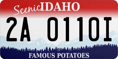 ID license plate 2A0110I