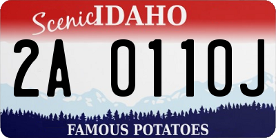 ID license plate 2A0110J