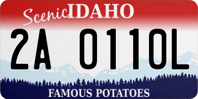 ID license plate 2A0110L