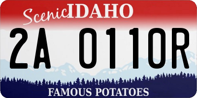 ID license plate 2A0110R