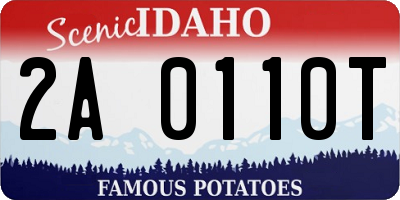 ID license plate 2A0110T