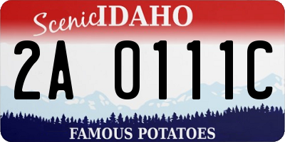 ID license plate 2A0111C
