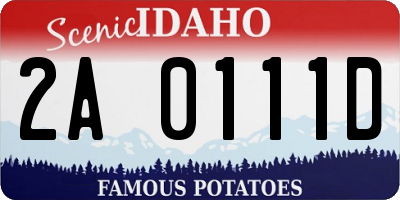 ID license plate 2A0111D