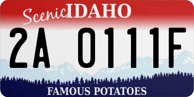 ID license plate 2A0111F