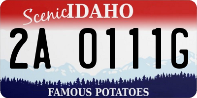 ID license plate 2A0111G
