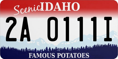 ID license plate 2A0111I