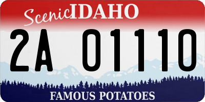 ID license plate 2A0111O