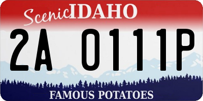 ID license plate 2A0111P